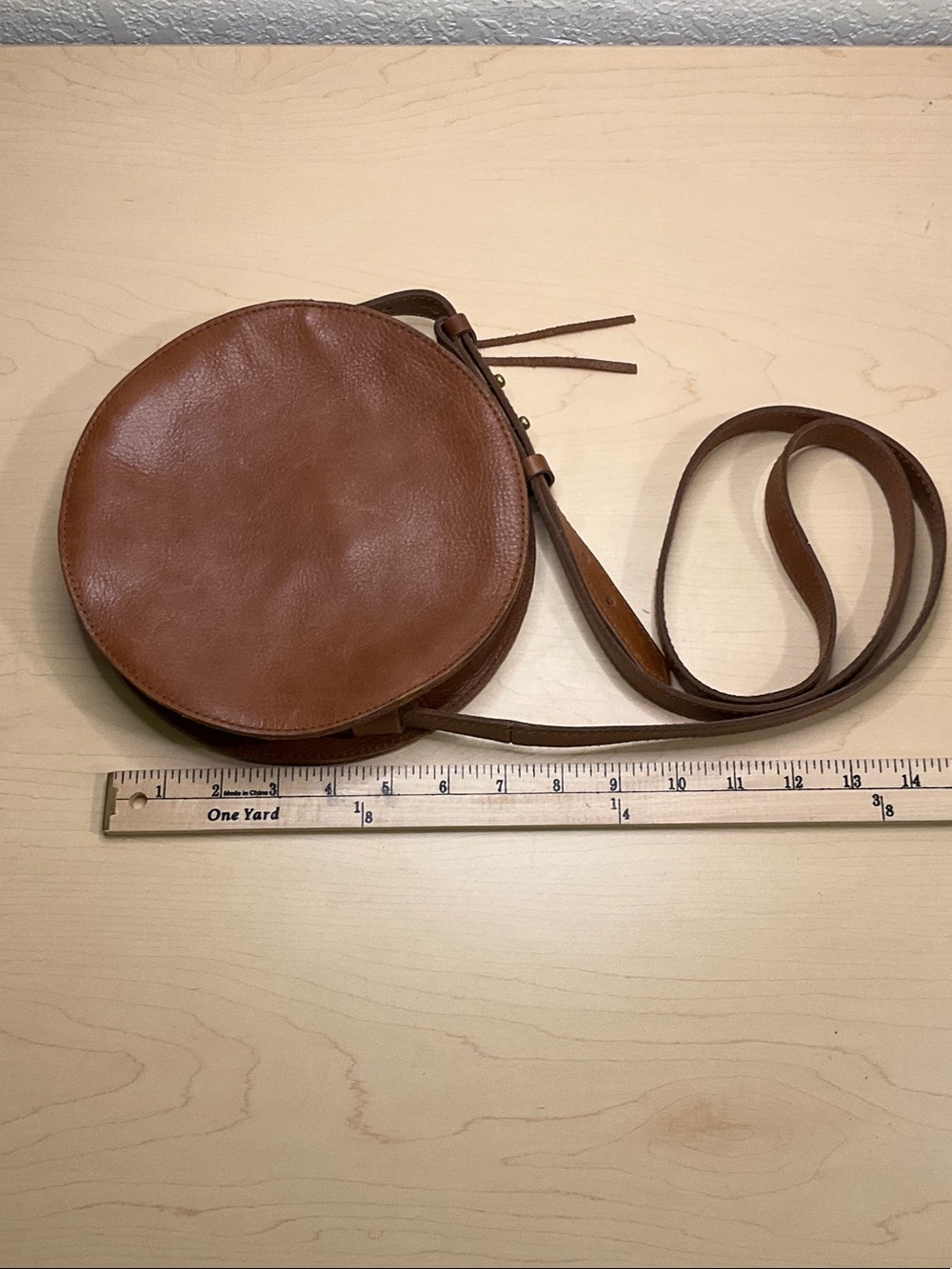Madewell Round Leather Crossbody Bag - Brown